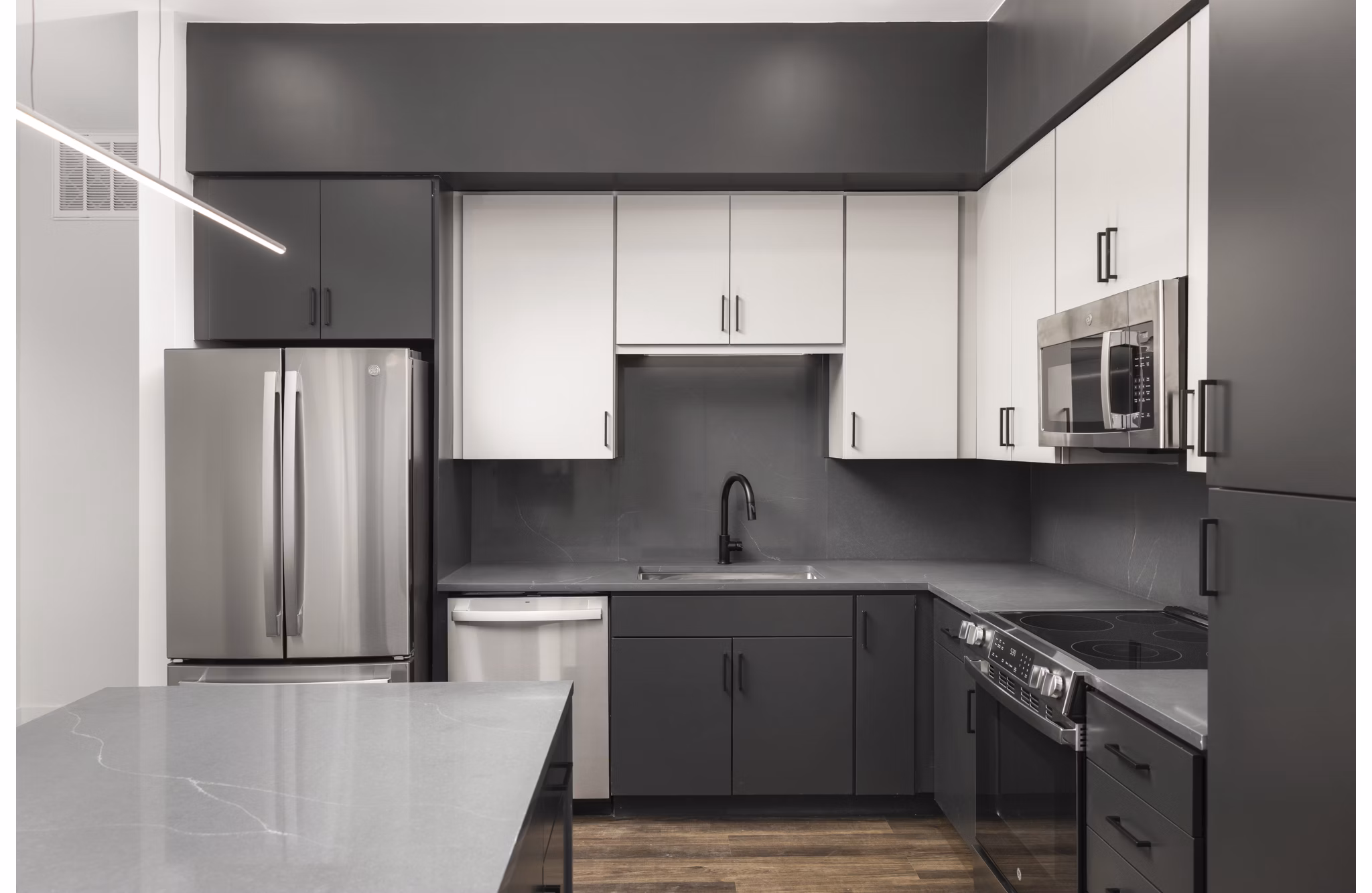 kitchen at Dorian Apartments