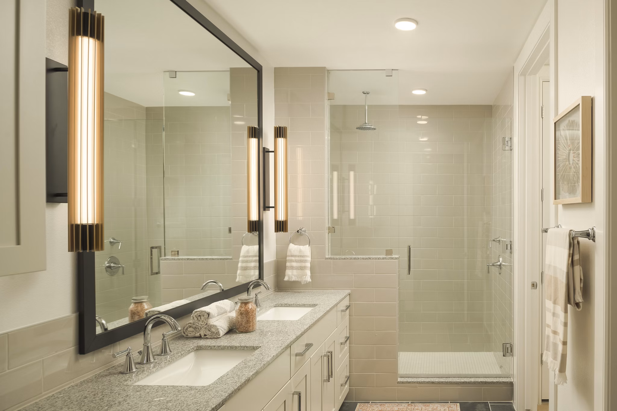 bathroom at The Beverly Apartments