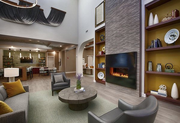Clubhouse with stylish seating and modern decor at The Aspens Verdae Apartments