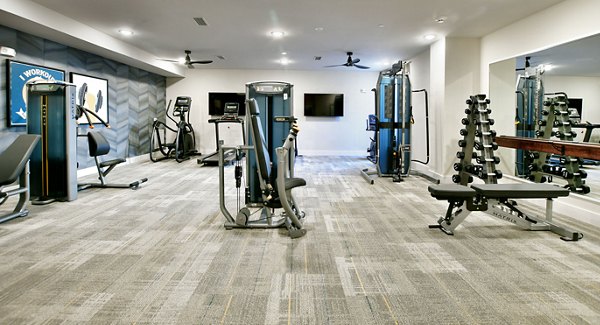 State-of-the-art fitness center with modern equipment at The Aspens Verdae Apartments in Greenville
