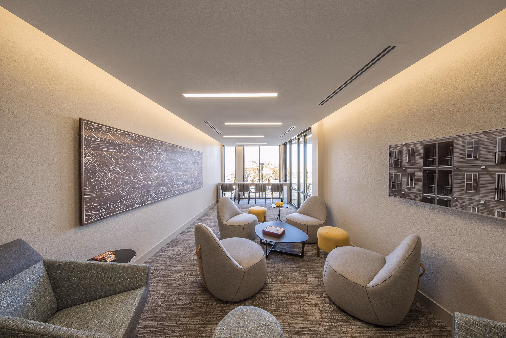 Modern clubhouse with sleek design at Beacon 85 Apartments