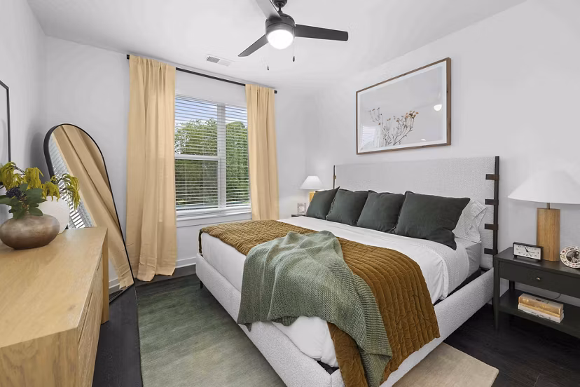 bedroom at Hominy at RiverBlue Apartments