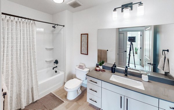 Luxurious bathroom with spa-like design at Sequoia Apartments at Turner Mill