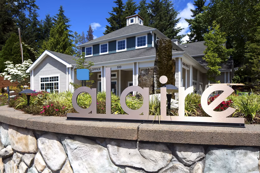 Alaire Apartment Homes: signage at luxury apartments in vibrant community