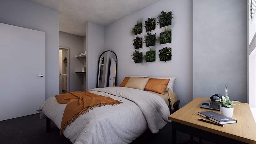 bedroom at Accolade Minneapolis Apartments