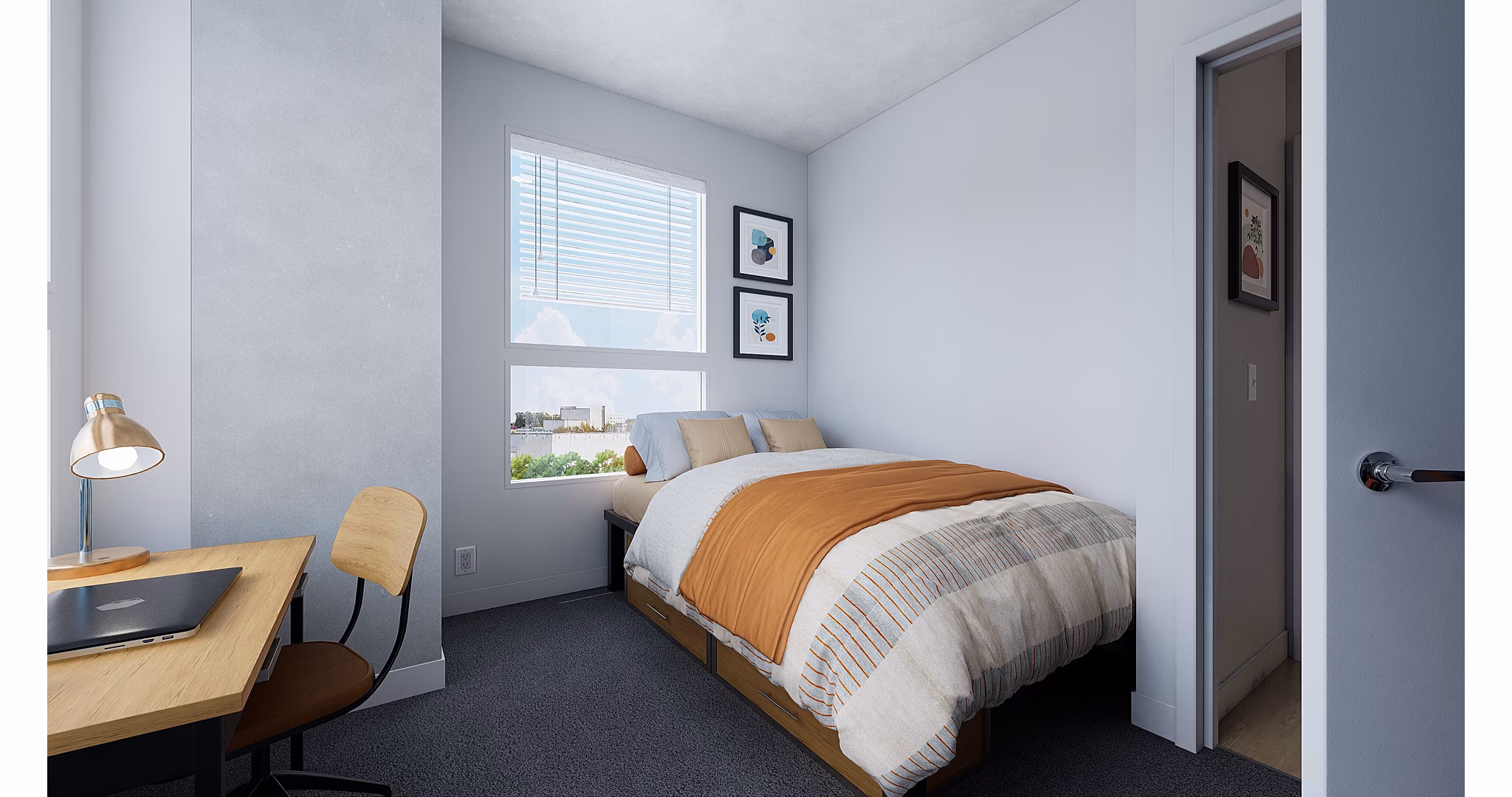 bedroom at Accolade Minneapolis Apartments