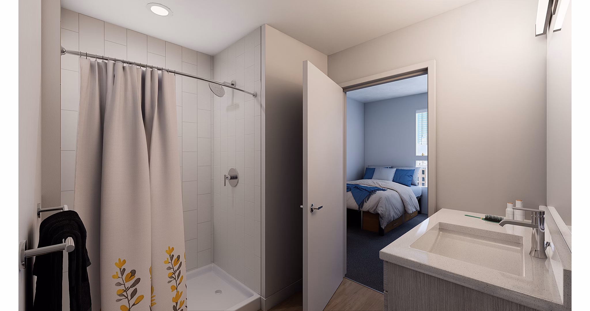 bathroom at Accolade Minneapolis Apartments