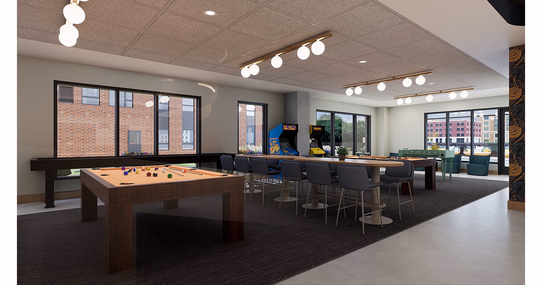 game room at Accolade Minneapolis Apartments