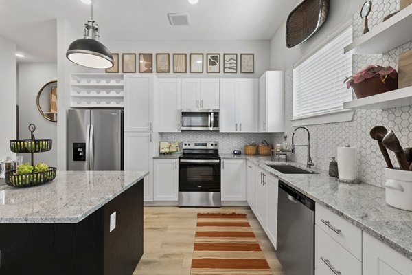 kitchen at Lakesound Apartments