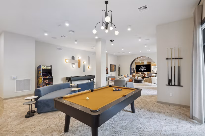 game room at Alta Sunset Heights Apartments