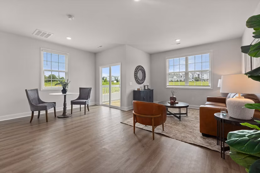 living room at Spire at Darrowby Ridge Apartments