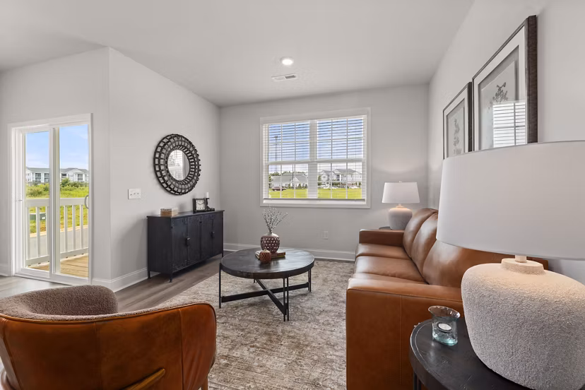 living room at Spire at Darrowby Ridge Apartments