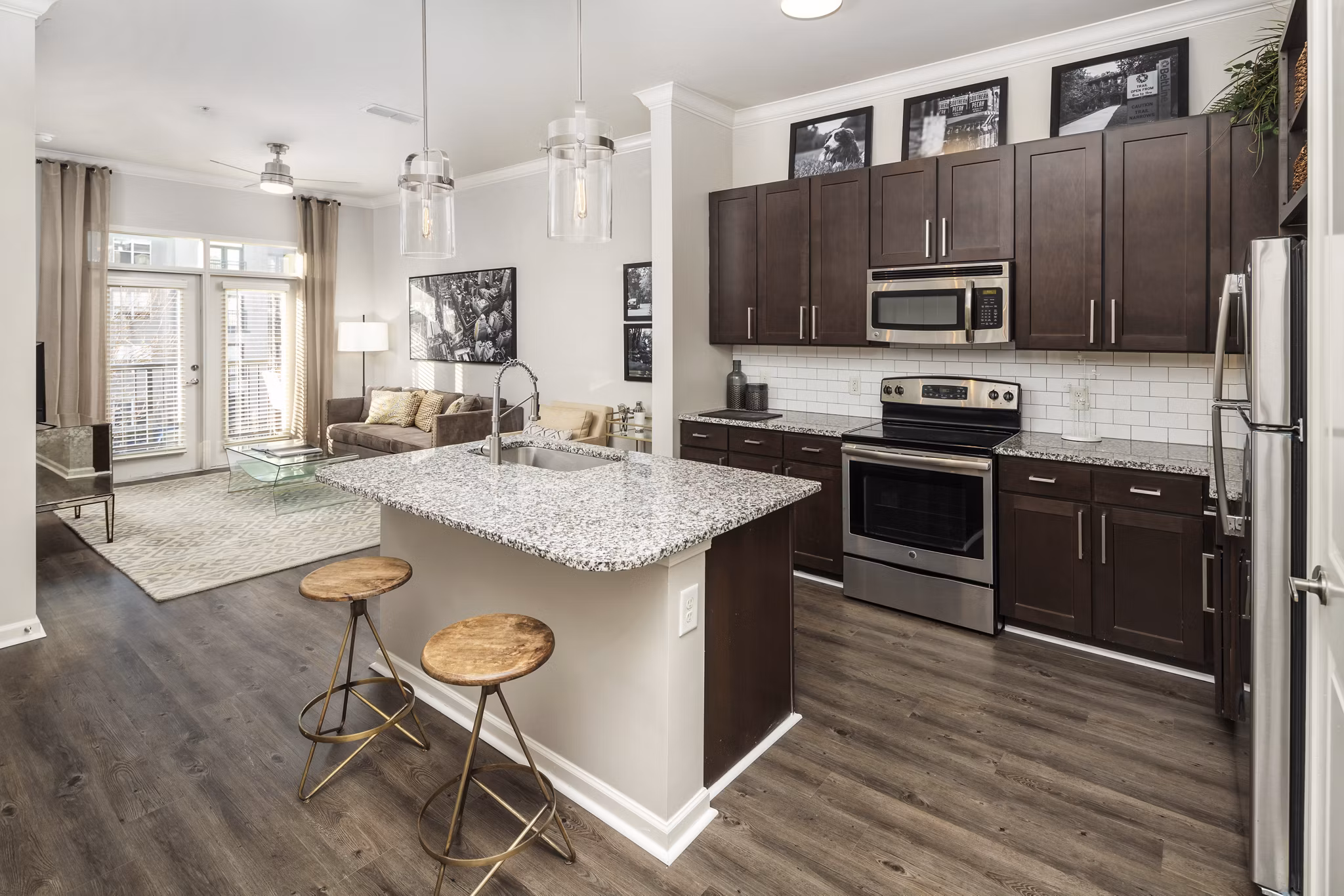 kitchen at Ardmore & 28th Apartments