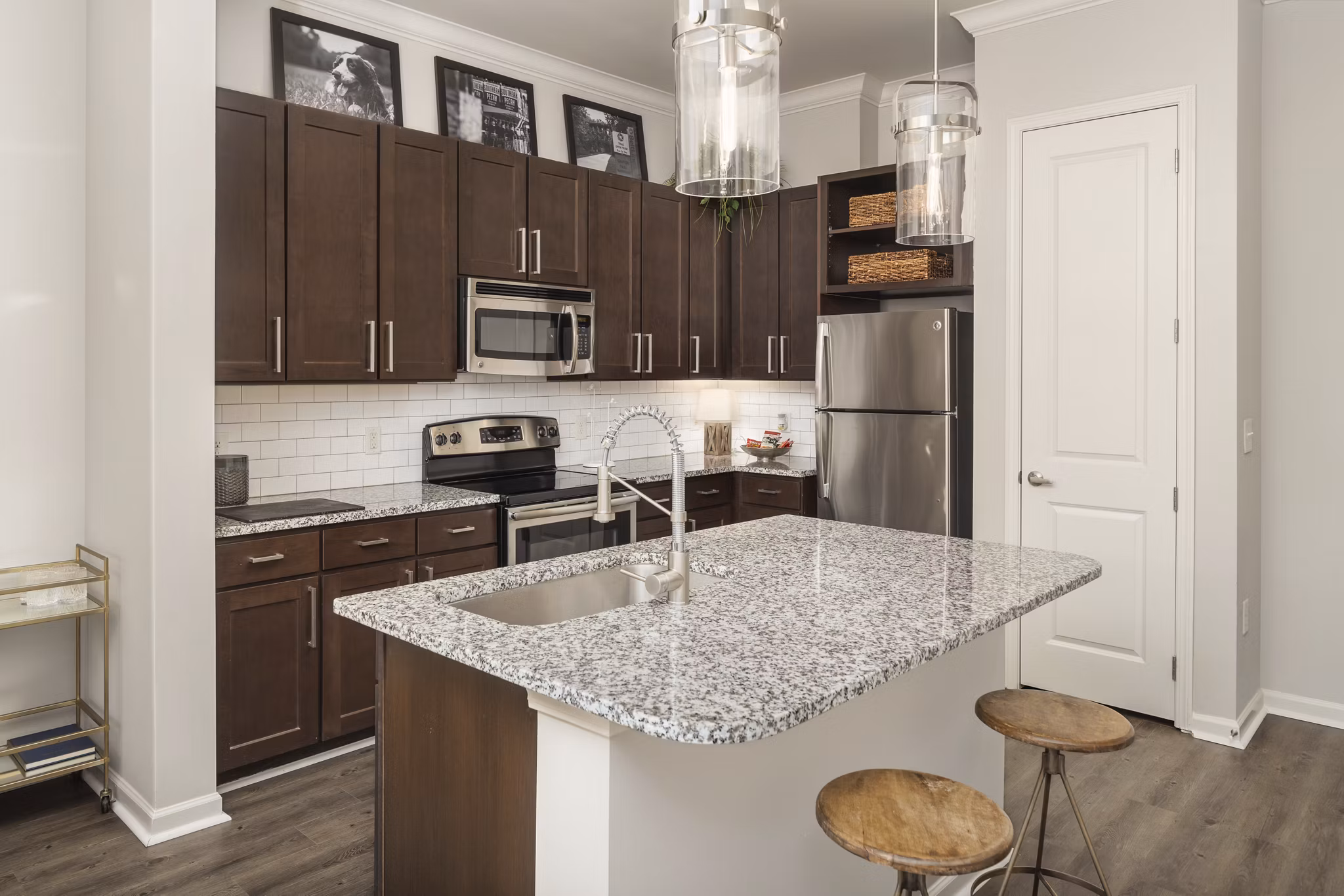 kitchen at Ardmore & 28th Apartments