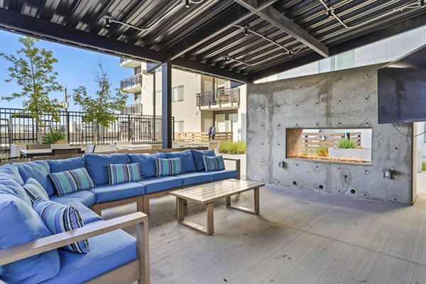 Chic clubhouse with modern decor at Milagro Apartments offering luxury amenities for residents