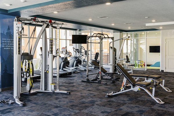 State-of-the-art fitness center with modern equipment at Milagro Apartments, ideal for active lifestyle seekers