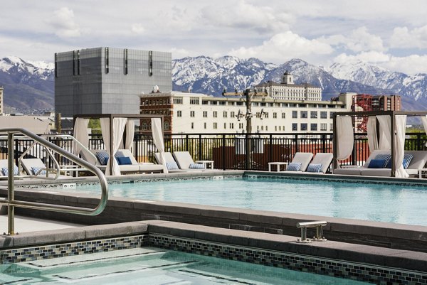 â€œRooftop swimming pool with skyline views at Milagro Apartmentsâ€