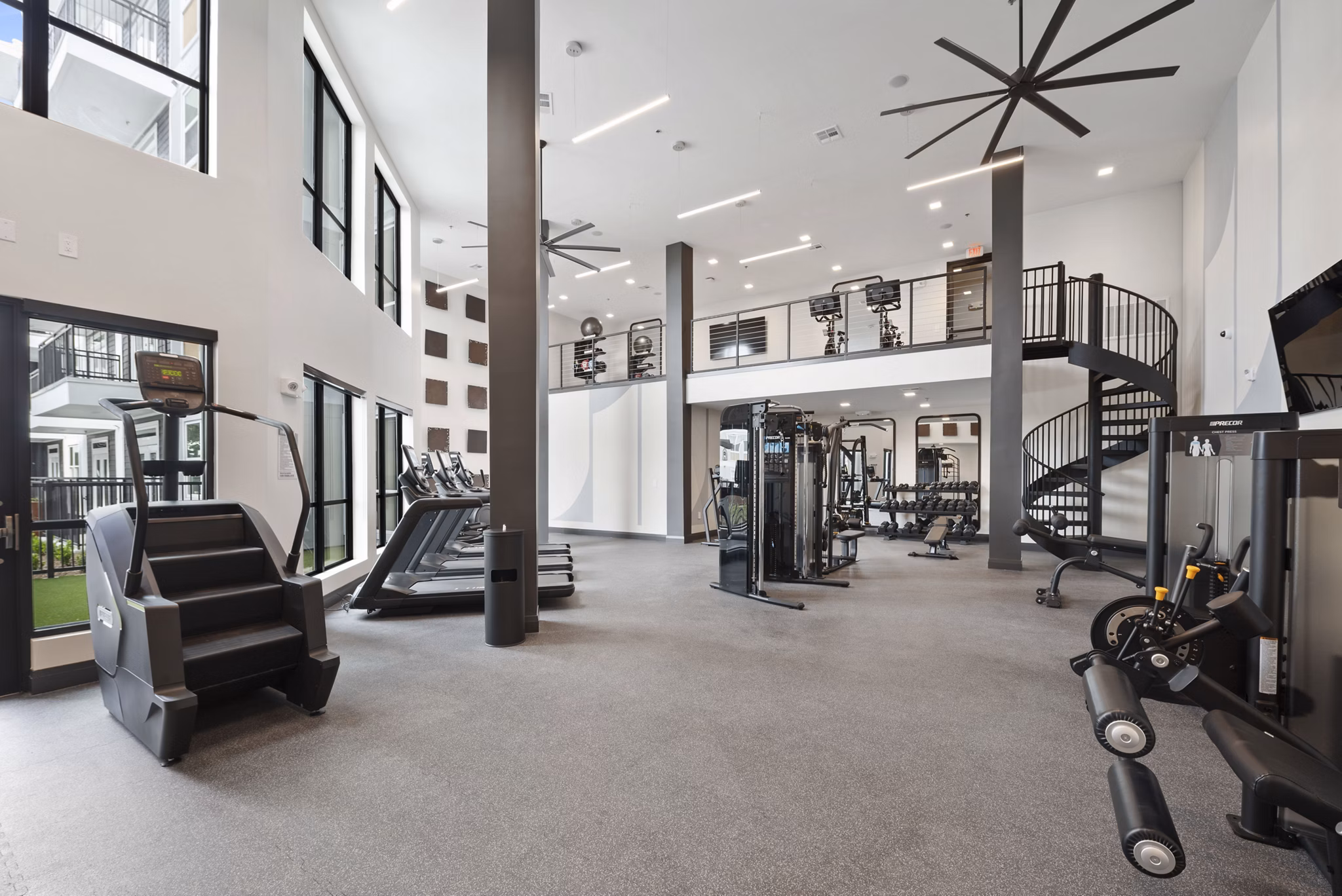 fitness center at Rye Heights Apartments