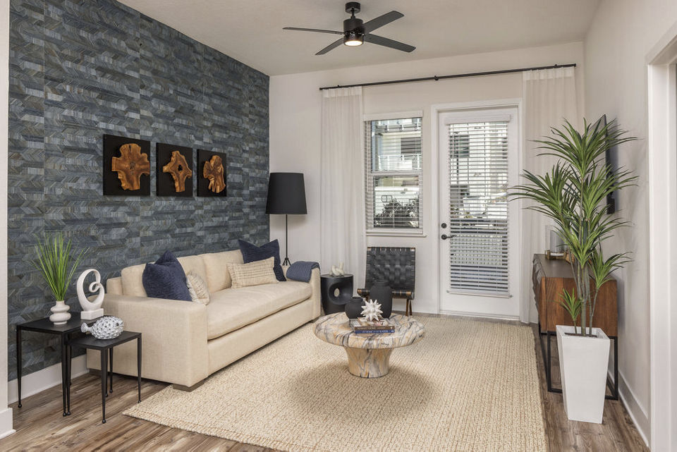 living room at Broadstone Marina Bay Apartments