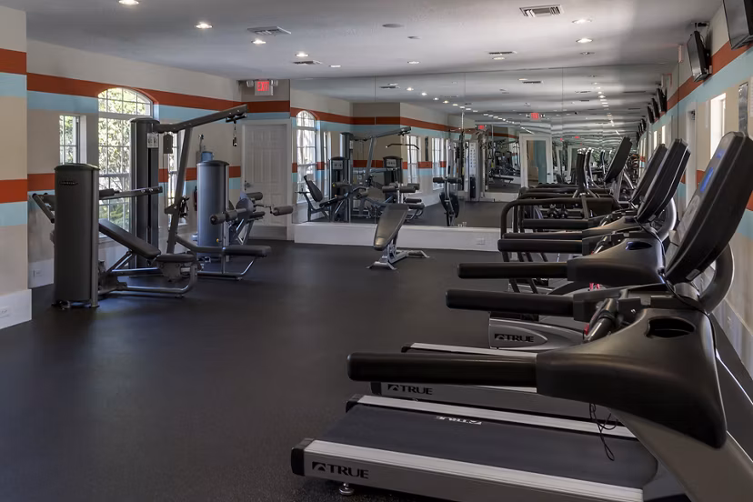 fitness center at Highpoint Club Apartments
