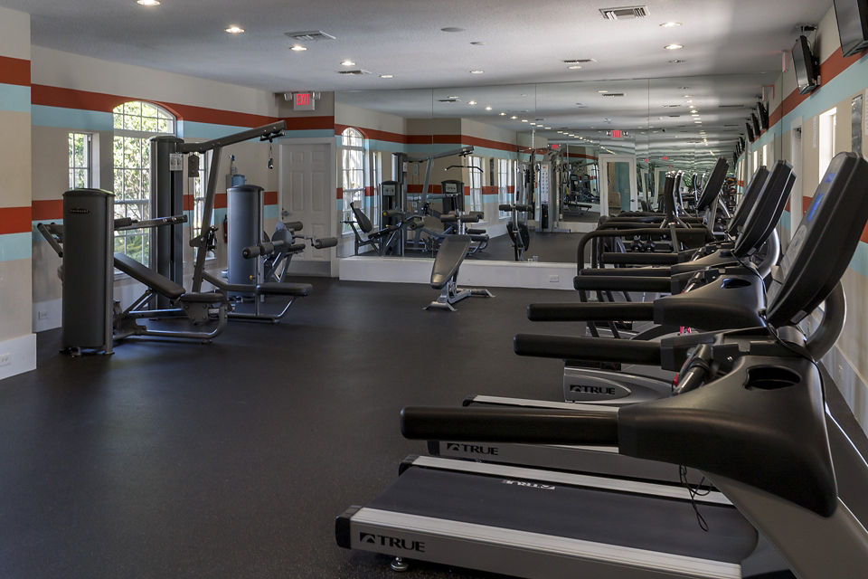 fitness center at Highpoint Club Apartments