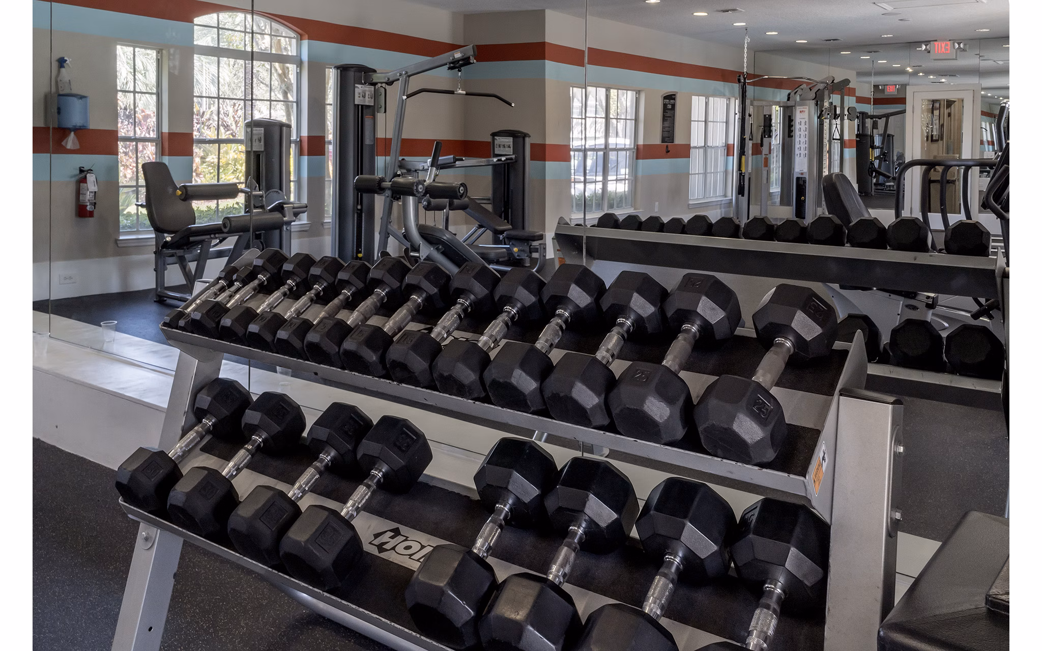 fitness center at Highpoint Club Apartments