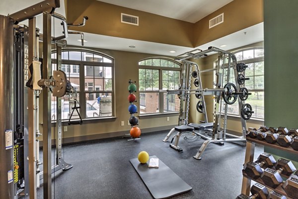 State-of-the-art fitness center with modern equipment at Cedar Flats Apartments, ideal for luxury living