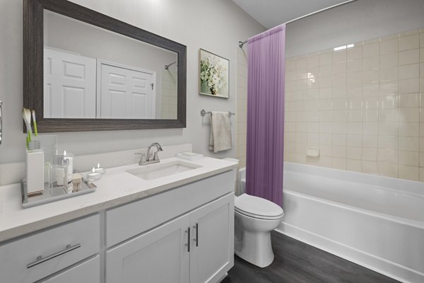 Spacious bathroom featuring modern fixtures at Magnolia Heights Apartments