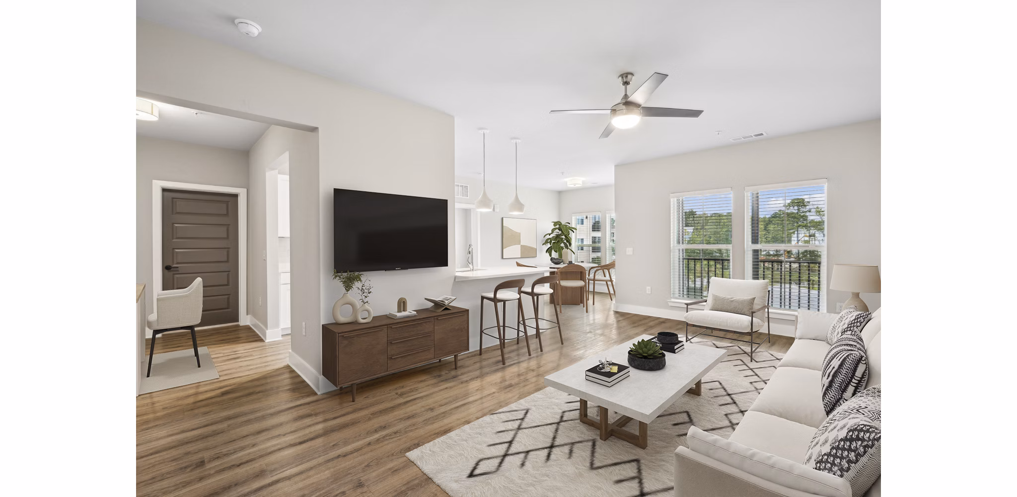living room at Satori West Ashley Apartments