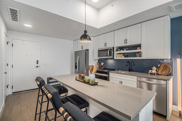 kitchen at The Riv Apartments