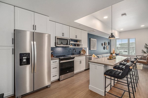 kitchen at The Riv Apartments