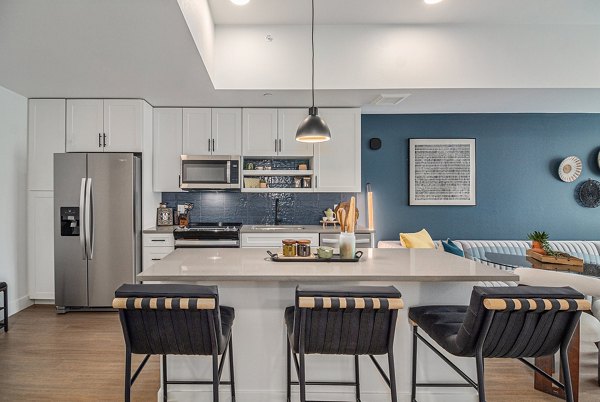 kitchen at The Riv Apartments