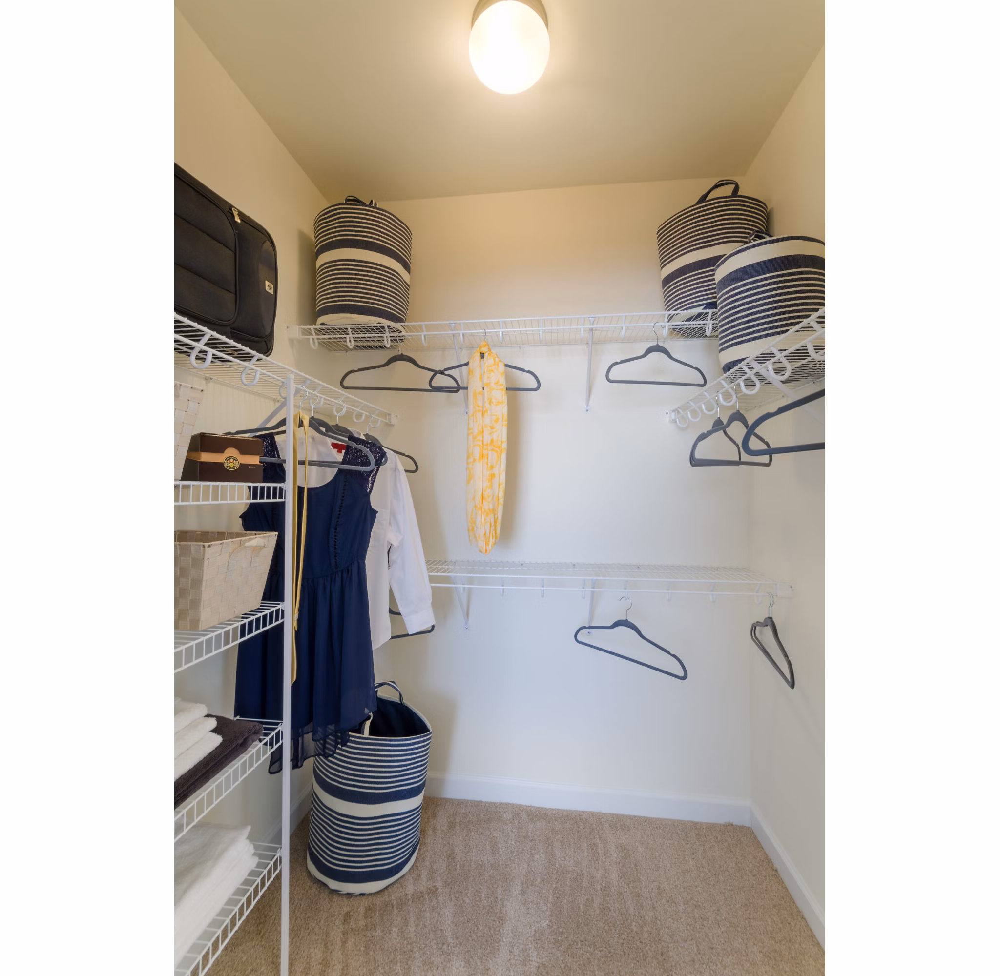 Spacious closet with ample storage at The Victor Stonebridge Apartments