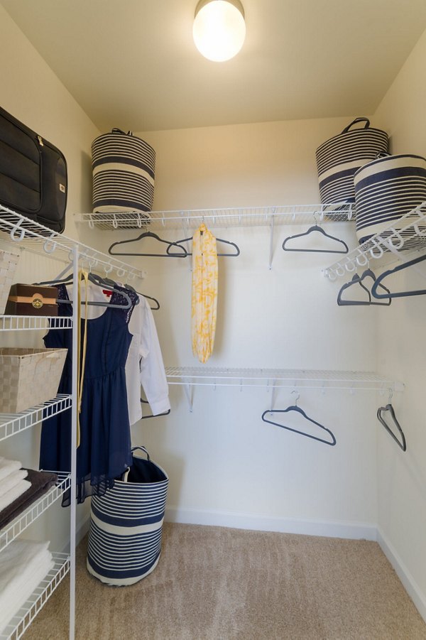 Spacious closet with ample storage at The Victor Stonebridge Apartments