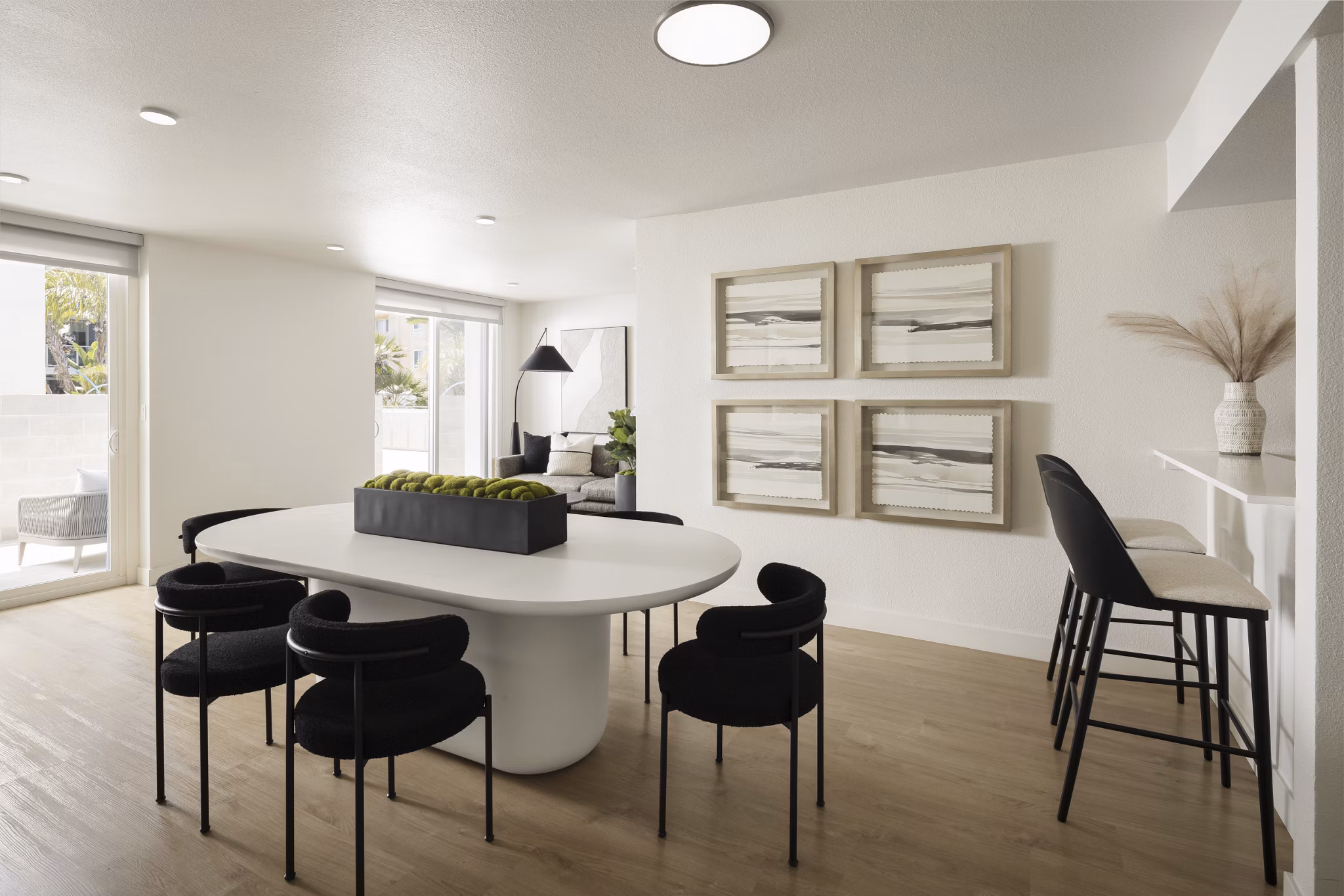Clubhouse offering comfortable seating and social space at Dolphin Marina Apartments for luxury living by the waterfront