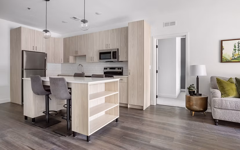 kitchen at Station 250 Apartments 