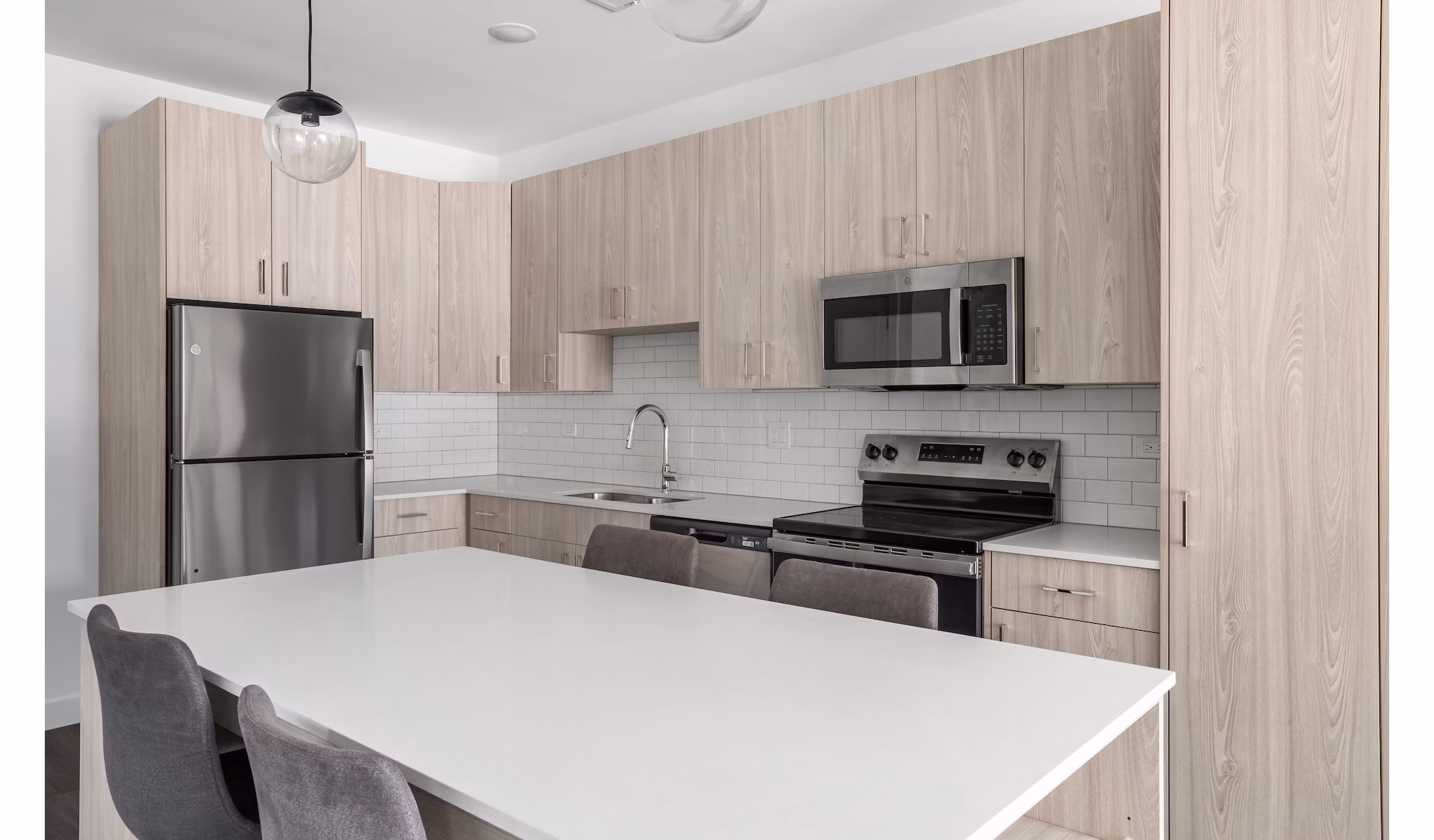 kitchen at Station 250 Apartments 