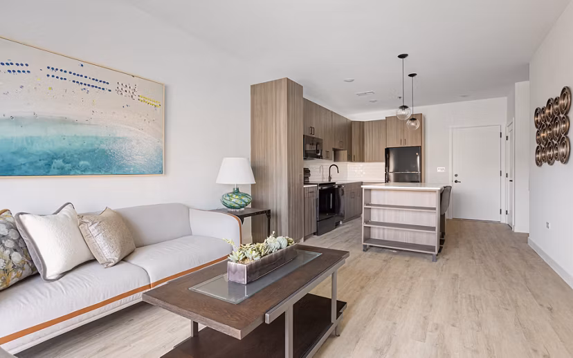 living room at Station 250 Apartments 
