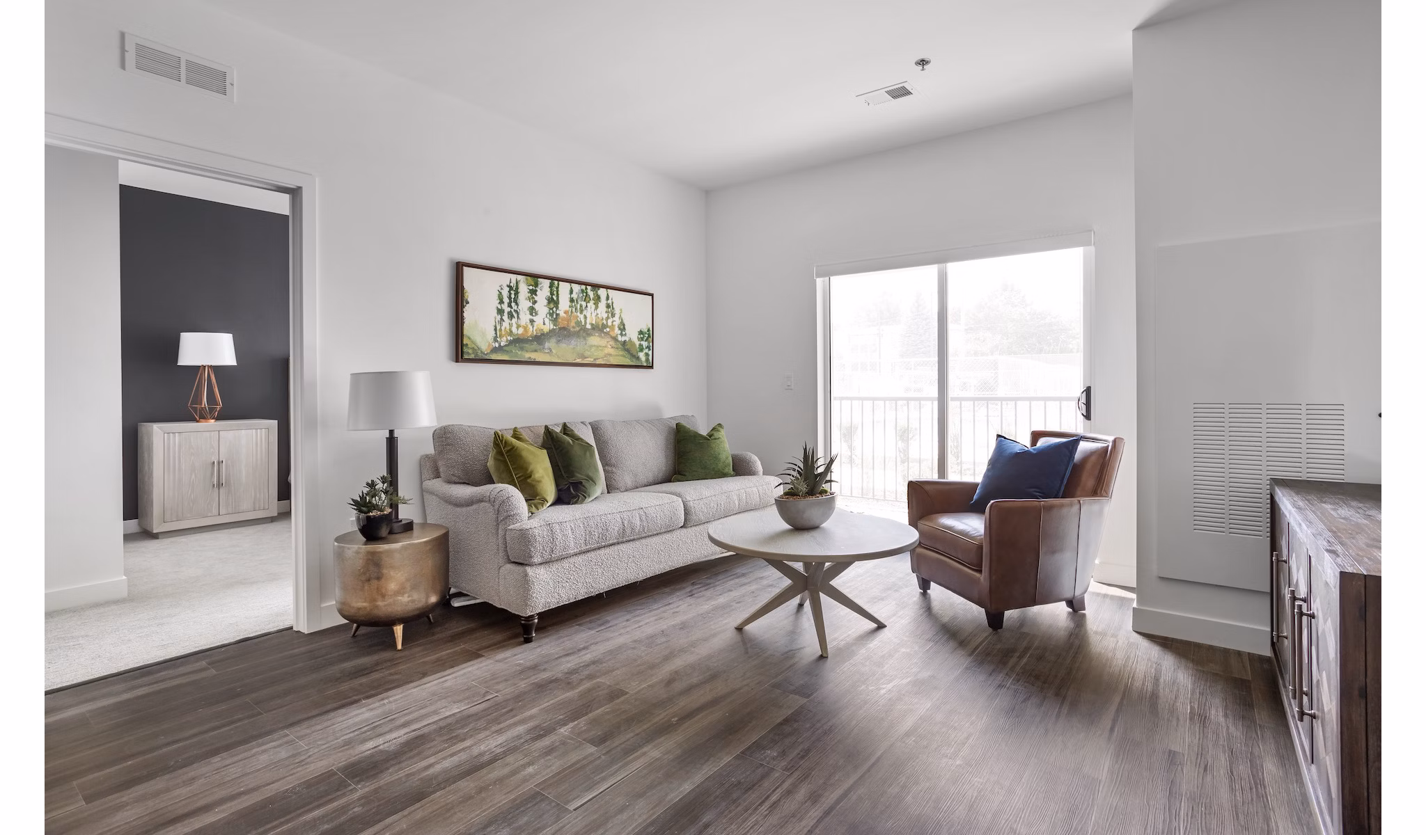living room at Station 250 Apartments 