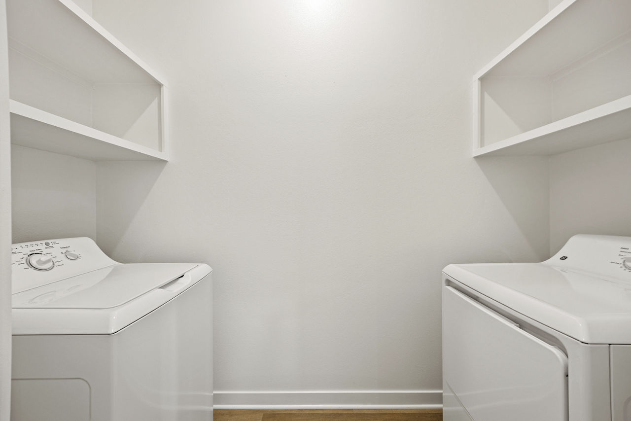 Laundry room at Birchway Sherman
