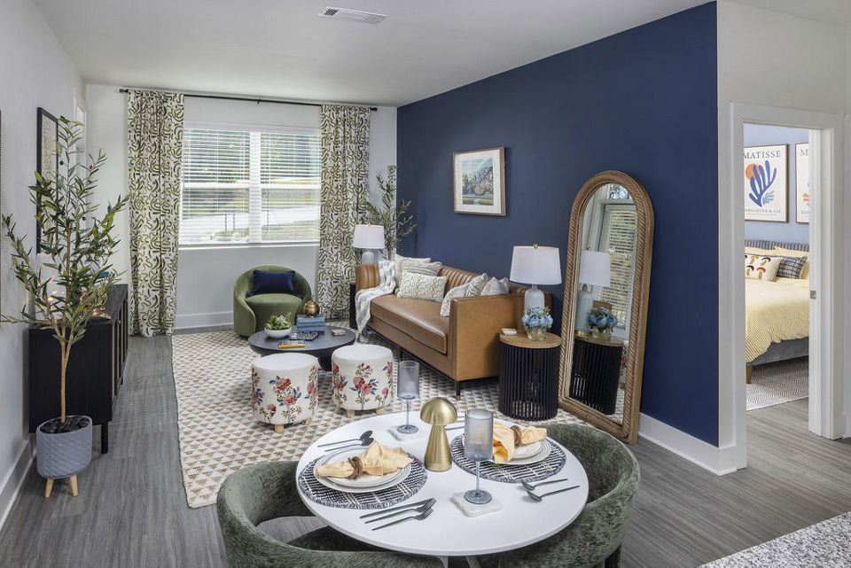 living room at Prose Gainesville Apartments 