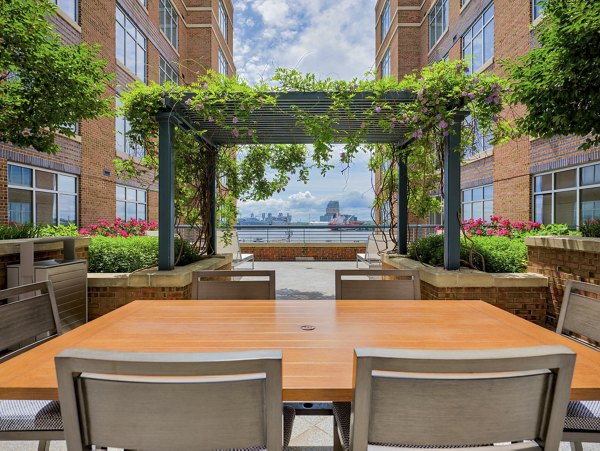 grill area at The Crescent at Fells Point Apartments