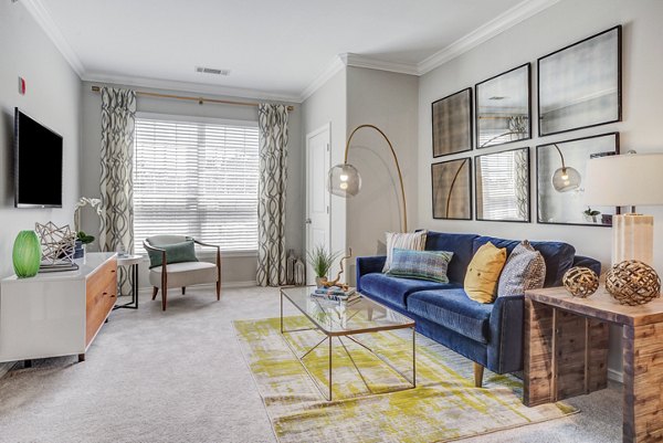 living room at Villas at Old Concord Apartments