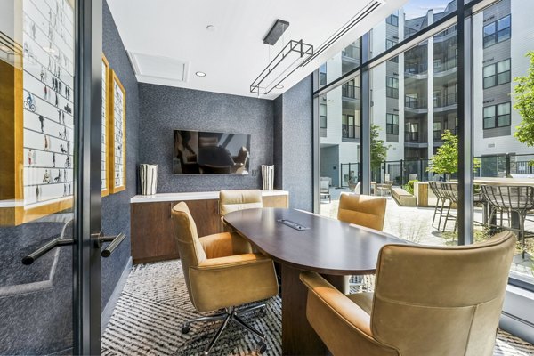 clubhouse meeting facility at The Academy Apartments