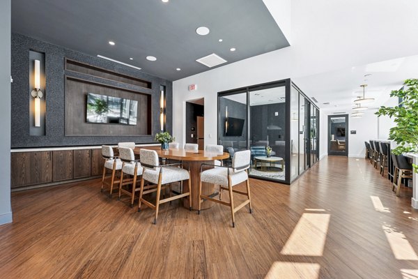 clubhouse meeting facility at The Academy Apartments