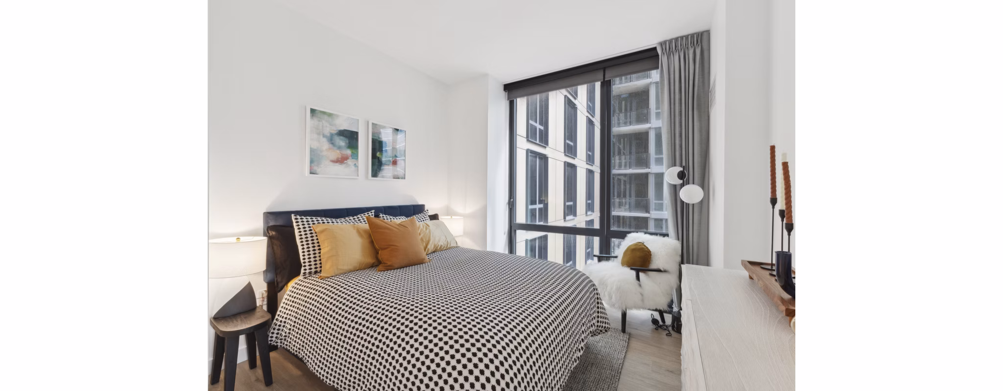 bedroom at The Leaf Apartments 