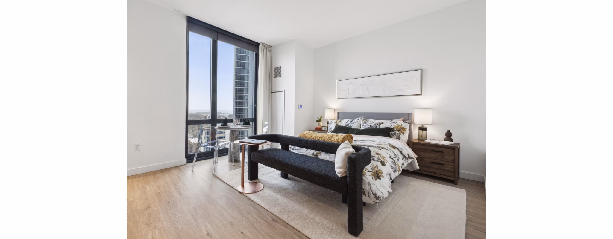 bedroom at The Leaf Apartments 