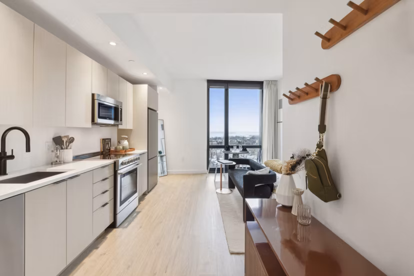 kitchen at The Leaf Apartments 