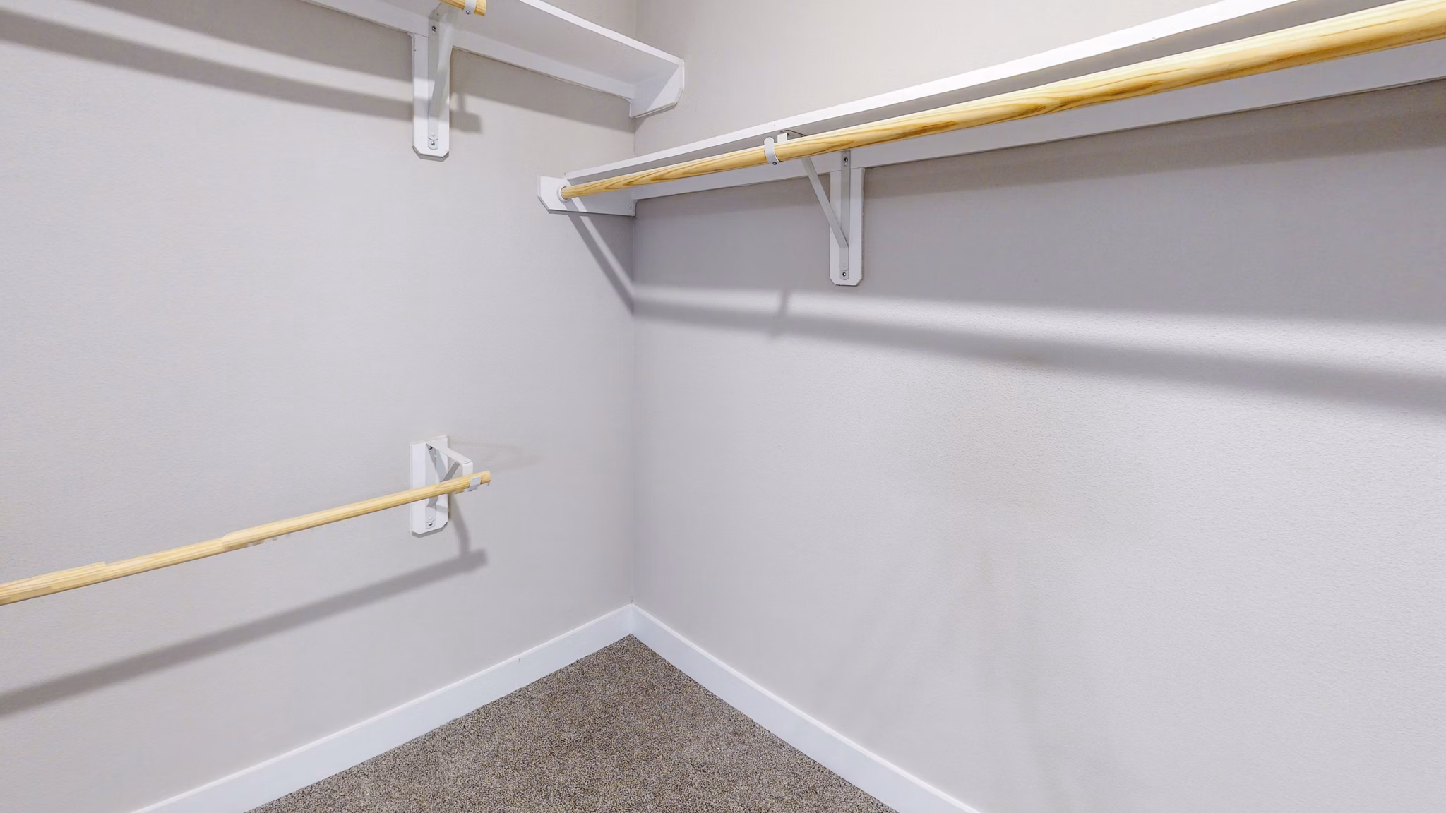 bedroom closet at Granary Flats Apartments
