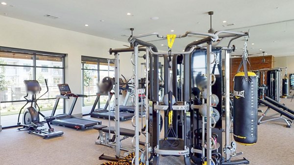 fitness center at Granary Flats Apartments